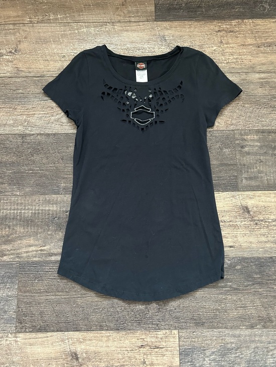Harley-Davidson Tops - Cool Y2K Cutout Harley Davidson Women’s Size Large Shirt Colorado Grunge Biker